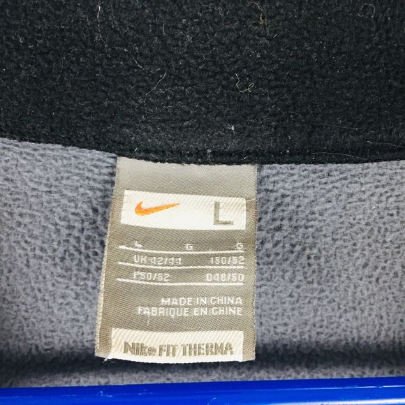 NIKE Men's Gray Black 1/4 Zip Embroidered Logo Pullover Sweater Golf Sweater L - Picture 2 of 12